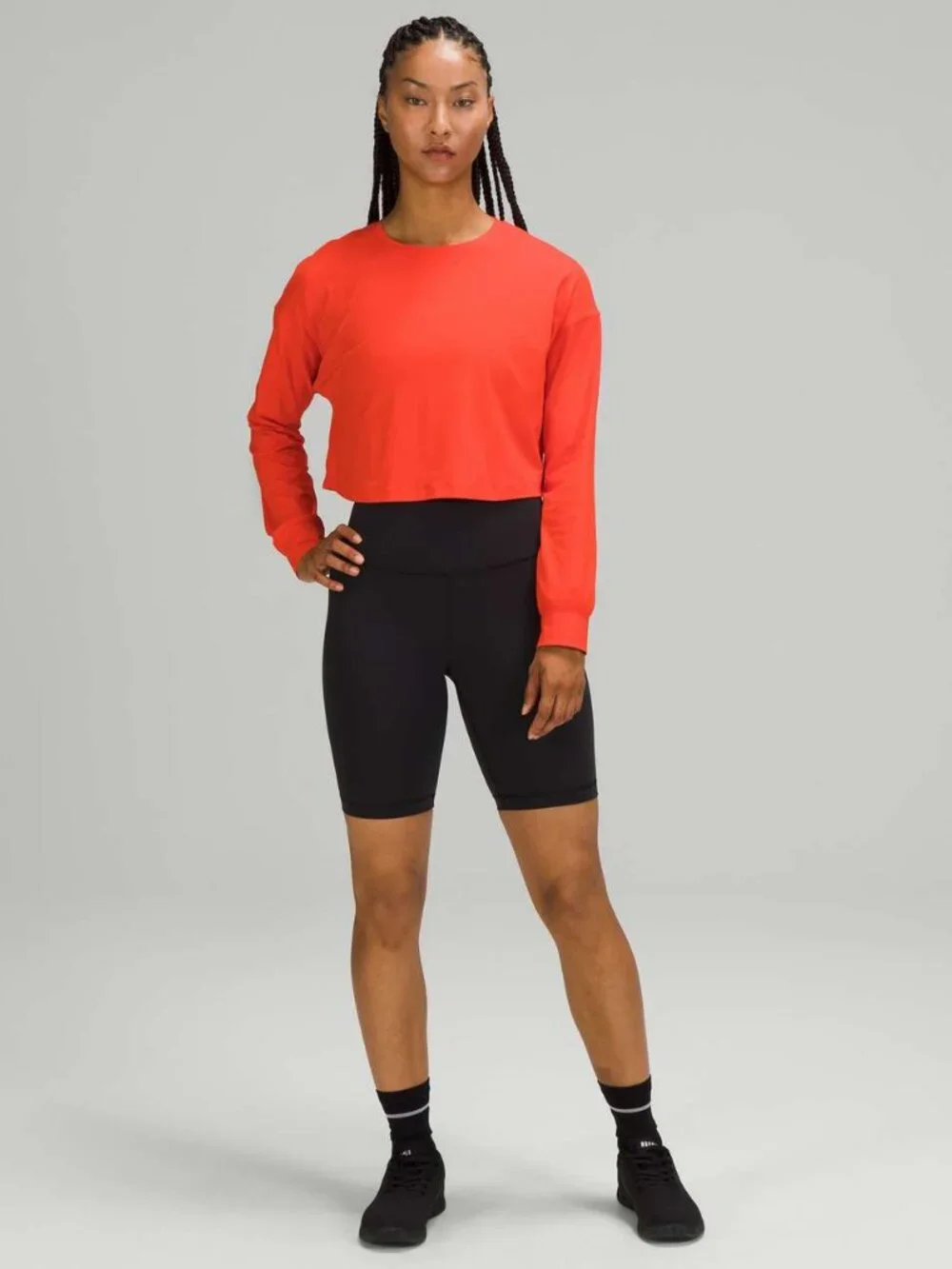 Lululemon Muscle Love Long Sleeve In Autumn Red Training Activewear